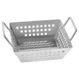 Cos pentru gratar BBQ, 23 x 18.3 x 9.5 cm, otel, argintiu