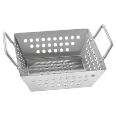 Cos pentru gratar BBQ, 23 x 18.3 x 9.5 cm, otel, argintiu