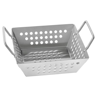 Cos pentru gratar BBQ, 23 x 18.3 x 9.5 cm, otel, argintiu foto
