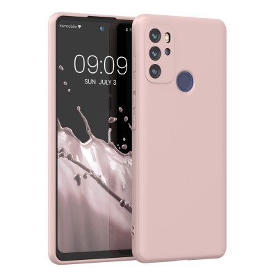 Husa Kwmobile pentru Motorola Moto G60s, Silicon, Roz, 56240.225 foto