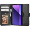 Husa Tech-Protect Wallet Wallet pentru Xiaomi Redmi Note 13 Pro+ Plus 5G Negru, Silicon