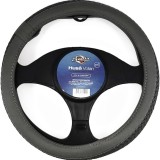 Husa volan auto Carmax Premium, piele sintetica, gri, D 37 - 43 cm
