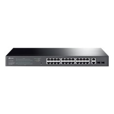 Switch 24 porturi PoE+ Gigabit, 2 porturi RJ45 Gigabit, 2 x SFP Gigabit, Managed - TP-Link TL-SG1428PE SafetyGuard Surveillance