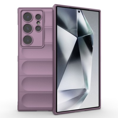 Husa Wave din Silicon compatibila Samsung Galaxy S24 Ultra Anti-Shock, Mov foto