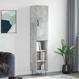 VidaXL Dulap &icirc;nalt, gri beton, 34,5x34x180 cm, lemn prelucrat
