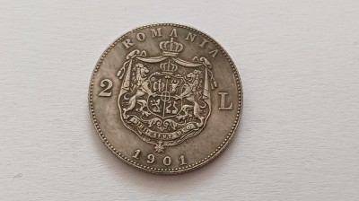 Romania -2 Lei 1901-Replica dupa moneda 2Lei 1901 foto