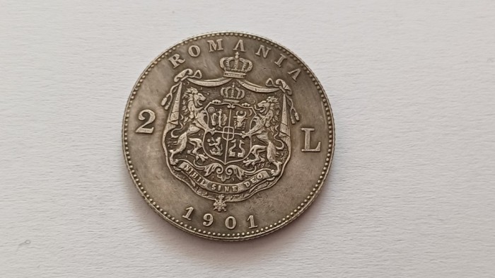 Romania -2 Lei 1901-Replica dupa moneda 2Lei 1901