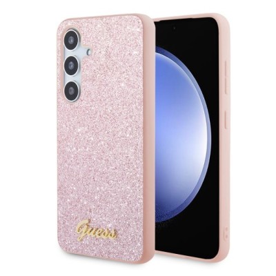 Husa pentru Samsung Galaxy S24 Plus - Guess Glitter Script (GUHCS24MHGGSHP) - Pink foto
