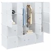 VidaXL Organizator cuburi depozitare cu 16 cuburi și tije de agățat PP 4019585