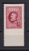 ROMANIA - 1926 FERDINAND A 60a ANIVERSARE - EROARE 3 LEI NEDANTELAT ORIZONTAL MLH, Nestampilat