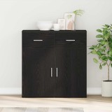 Cumpara ieftin Bufet cu sertar cu raft cu depozitare cu ușă Stejar negru 79 x 38 x 80 cm Lemn compozit