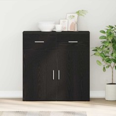 vidaXL Bufet cu sertar Stejar negru 79 x 38 x 80 cm Lemn compozit