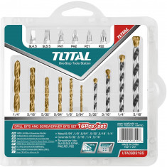 TOTAL - SET BURGHIE PENTRU METAL/BETON SI BITURI: 16 BUC PowerTool TopQuality