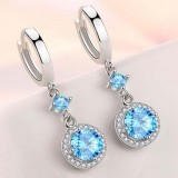 Cumpara ieftin Cercei din argint cu topaz bleu cod ARG66A, Argintboutique