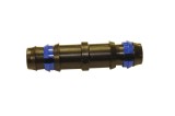Mufa egala, pentru conectare tub irigatii prin picurare, cu inel de siguranta, D 16 mm, negru, polipropilena, set 3 buc