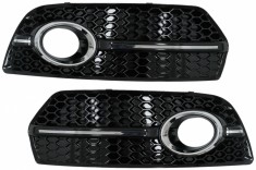 Grile Laterale Audi Q5 SUV 8R (2008-2011) RS Design Negru Lucios Chrome Performance AutoTuning