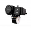 Mufa Bricheta Moto cu USB si Voltmetru BMG, 2xUSB 5V 2.1A, 12V, Adaptor Priza Auto