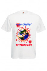 Tricou mesaj &amp;quot;M-am saturat de pandemie&amp;quot;, tricou personalizat anti-coronavirus foto