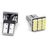 Set 2 becuri auto W5W/ T10-12 Smd-alb