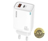 Incarcator Retea Sendem OG63 45W 3A 1 x USB-A - 1 x USB-C Alb