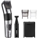 Aparat de tuns parul si aranjat barba BaByliss Carbon Steel Hair Clipper, 2 accesorii E977E