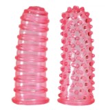 Cumpara ieftin Set 2 Degetare Clitofing Lustfingers Soft + Bumpy, Roz, Seven Creations