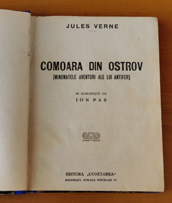 Jules Verne - Comoara din ostrov - volume colegate - (Ed. Cugetarea) foto