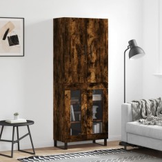 vidaXL Dulap &icirc;nalt, stejar fumuriu, 69,5x34x180, lemn compozit 3195760