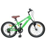 vidaXL Kids Mountain Bike 20 Inci 6-Speed pentru 5-8 ani Verde 42009742