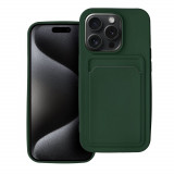 Cumpara ieftin Husa Silicon Compatibila cu Apple iPhone 15 Pro Forcell Card Case Verde, Carcasa