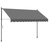 Cumpara ieftin Copertina retractabila, antracit, 300x150 cm, textil si otel