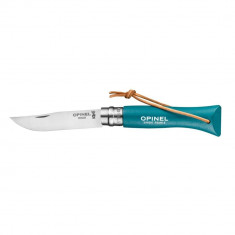 Cutit Opinel Nr 06 Turcuaz Otel Inox Snur Piele 002200