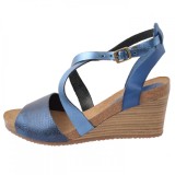 Sandale dama, din piele naturala, KicKers, 419302-42-134, bleumarin, 41