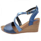 Sandale dama, din piele naturala, KicKers, 419302-42-134, bleumarin