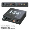 Convertor Audio Digital-Analog HiFi DAC, Optic/Coaxial RCA, Jack 3.5mm, Volum, 32-192kHz, 24-bit