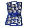 Trusa 23 Chei Filtru Ulei Quatros, Aluminiu, Diverse Dimensiuni: 65-95mm, 1/2&quot;, Auto, Clichet Inclus