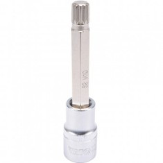 Bit spline cu adaptor Yato YT-04353, M10, 1/2&quot;, 100 mm, Cr-V