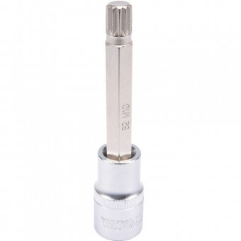 Bit spline cu adaptor Yato YT-04353, M10, 1/2&amp;quot;, 100 mm, Cr-V foto