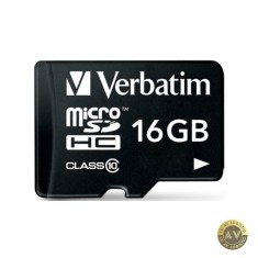 Card Memorie microSDHC Verbatim 16Gb Clasa 10 / UHS-1 U1 Cu Adaptor