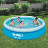 Piscina gonflabila Bestway Fast Set 366 x 76 cm, 5377L, rotunda, pentru familie, montare rapida