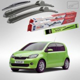 Cumpara ieftin Ștergătoare Skoda Citigo 2011-2012 | Set Față+Spate Flat &ndash; TeamCar&reg;