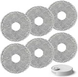 Set de 6 lavete de inlocuire pentru aspiratorul robot S10 Nizirioo, microfibra, gri, 13 cm