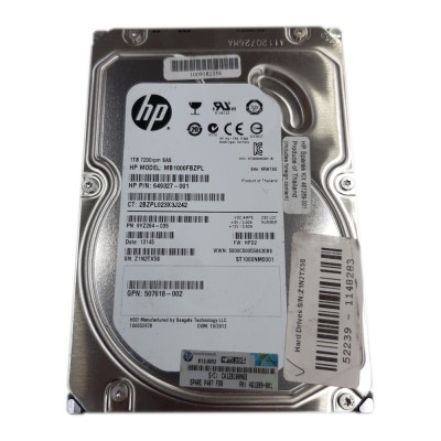 Hard disk server HP Enterprise Class 1TB 7200RPM 3.5&amp;#039;&amp;#039; SAS 6Gbps 649327-001 MDL foto