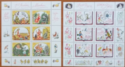 DDR-&amp;#039;&amp;#039;BASME- de PUSKIN si GRIMM &amp;#039;&amp;#039;-2-BLOC de 6val fiecare-MNH NESTAMP. -Calitate EXTRA foto
