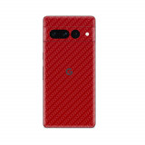 Cumpara ieftin Set Doua Folii Skin Acoperire 360 Compatibile cu Google Pixel 7 Pro Wrap Skin Texture Carbon Geranium Red, Rosu, Oem