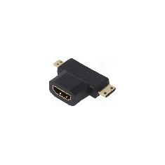 Cablu {{Tip cablu de conectare}}, HDMI mini mufa, HDMI soclu, micro mufa HDMI, {{Lungime cablu}}, {{Culoare izola&#355;ie}}, AKYGA - AK-AD-23