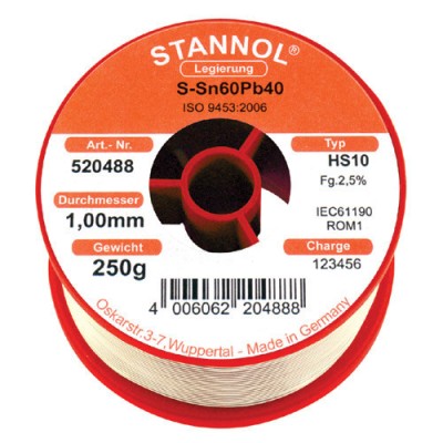SN60PB40 FLUDOR 250G STANNOL 520488 STANNOL foto