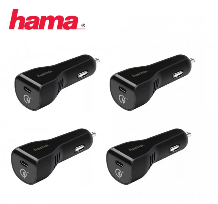 Incarcator telefon incarcare auto USB Hama Qualcomm Quick Charge 4+, Negru