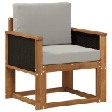 vidaXL Canapea Medie pentru Exterior Lemn Solid de Acacia natural 3438820