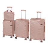 Set 4 Valize Rigide Leziter TraveLux Urban XXV ABS Roz-Auriu Roti 360 - 144